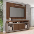 Rack com Painel para TV Até 70 Polegadas Puerto Fendi/Havana - Pnr Móveis Rack com Painel para TV Até 70 Polegadas Puerto Fendi/Havana - Pnr Móveis
