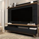 Rack com Painel para TV Até 72 Polegadas Armênia 3 Gavetas Black/Freijó - Panorama Móveis