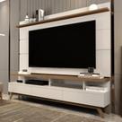 Rack com Painel para TV até 72 Polegadas MDF 180cmx195cm Pés em Madeira Maciça Vivare