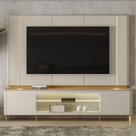 Rack com Painel para TV até 75 Polegadas com LED 2 Portas com Pés Santorini Linea Brasil
