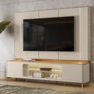 Rack com Painel para TV até 75 Polegadas com LED MDF 239cmx200cm Santorini