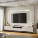 Rack com Painel para TV até 85 Polegadas com LED 100% MDF 270cmx200cm Led Astro YesCasa