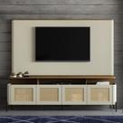 Rack com Painel Porta Sextava 180cm Pés em Metal 100% MDF Rack com Painel Porta Sextava 180cm Pés em Metal 100% MDF