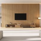 Rack com Painel Ripado Extensível para TV até 86 Polegadas 400cmx250cm Aruá CabeCasa MadeiraOriginals