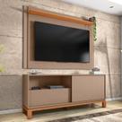 Rack com Painel Ripado para TV até 55 Polegadas 150cmx108cm Mondrian Freijó Marrom Freijo
