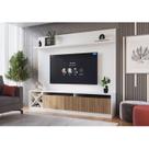 Rack com Painel Ripado para TV até 60 Polegadas 200cmx149,5cm Impressão e Ageda Trento