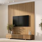 Rack com Painel Ripado para TV até 75 Polegadas 200cmx230cm Aruá CabeCasa MadeiraOriginals