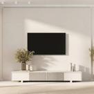 Rack com Painel Ripado para TV até 86 280CMX230CM Aruá CabeCasa MadeiraOriginals Off White
