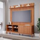 Rack com Painel Ripado para Tv de até 70 Polegadas 100% MDF Trend Espresso Móveis Marrom Cinamomo