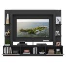Rack com Painel Suporte 65 com Espelho Preto/Laca Fumê