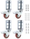Rack de armazenamento Caster Wheels QWORK 3" PU Heavy Duty 500 libras