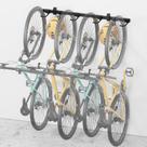 Rack de armazenamento de bicicletas MonteK Enhanced para 4 bicicletas com 2 cabides de capacete