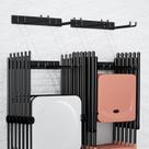 Rack de armazenamento de cadeiras dobráveis para montagem na parede MOOMSINE, pacote com 2