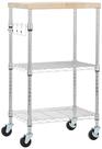 Rack de armazenamento de cozinha Amazon Basics Portable com capacidade de 80 kg Rack de armazenamento de cozinha Amazon Basics Portable com capacidade de 80 kg