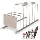 Rack de armazenamento de cozinha Cuisinel de 7 camadas de níquel acetinado 14x5x15 cm