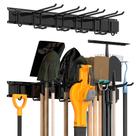 Rack de armazenamento de ferramentas de garagem Storaboks montado na parede com 6 ganchos Rack de armazenamento de ferramentas de garagem Storaboks montado na parede com 6 ganchos