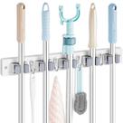 Rack de armazenamento OUTNILI Wall Mount Mop Broom Holder 5 slots e 4 ganchos