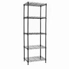 Rack de armazenamento REGILLER Prateleira de 5 fios de metal 135x30x143cm preto