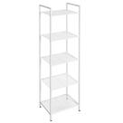 Rack de armazenamento SONGMICS Prateleira de banheiro extensível de 5 níveis branca