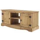 Rack de Madeira Maciça Marrom Antique com 2 Portas