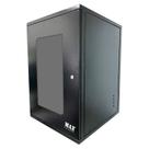Rack de Parede Max Eletron Padrão 19" 12U 570mm, Visor de Acrílico - Preto