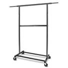 Rack de roupas Fishat Black Simple Standard com rodas