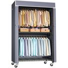 Rack de roupas FUTASSI preto com capa cinza P1C 36,2x16,5x80,5 cm