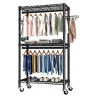 Rack de roupas Golpart, rolo ajustável de 3 camadas, 184x60x190cm