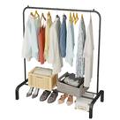 Rack de roupas JIUYOTREE Metal 110 cm com prateleira inferior preta
