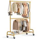 Rack de roupas MISSLO Gold Double Metal Rolling 196x107x39cm
