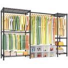 Rack de roupas Ulif E10 ajustável 185-246 cm L x 38 cm P x 183 cm H