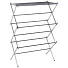 Rack de secagem de roupa portátil dobrável Amazon Basics cromado