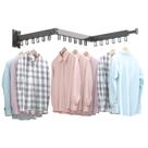 Rack de secagem de roupas BOQORAD retrátil montado na parede preto