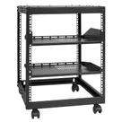 Rack de Servidor VEVOR 12U Open Frame - 23 a 40" de Profundidade com Rodízios