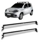 Rack de Teto Fiat Uno Vivace 2011 a 2021 em Aço Preto com Fixação Lateral Interna Vhip 960