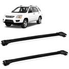 Rack De Teto Travessa Kia Sportage 2004 a 2011 Aluminio Preto