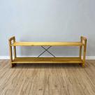 Rack de TV de Madeira Pinus Linea Nozes Rack de TV de Madeira Pinus Linea Nozes