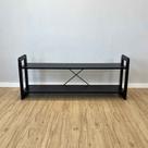 Rack de TV de Madeira Pinus Linea Preto Rack de TV de Madeira Pinus Linea Preto