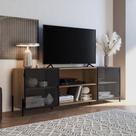 Rack de TV York Estilo Industrial 180cm 02 Portas Artesano