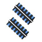 Rack de vara de pesca Simple Deluxe horizontal montado na parede azul