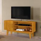 Rack Denver Moderno Estrtura em MDP/MDF Cor:Preto/Naturale