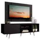 Rack Dubai com Pés e Painel até 58" Preto Madesa