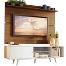 Rack Dubai e Painel até 65" com Pés Branco/rustic Madesa