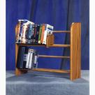 Rack DVD/VHS Wood Shed Solid Oak, cavilha de 2 fileiras