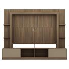 Rack Estante com Painel 65 e 2 Portas Oslo Madeirado