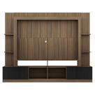 Rack Estante com Painel 65 e 2 Portas Oslo Madeirado