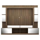 Rack Estante com Painel 65 e Espelho Oslo Madeirado