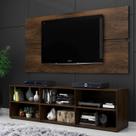 Rack Estante Grande C/ Painel Cacau P/ Tv Até 55 Polegadas