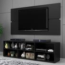 Rack Estante Grande C/ Painel Preto P/ TV Até 55 Polegadas Rack Estante Grande C/ Painel Preto P/ TV Até 55 Polegadas