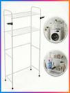 Rack Estante Lavanderia Maquina de Lavar Organizaçao Prateleira Aço Preto ou Branco Cortelux